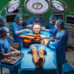 医生切开他的头盖骨，然后邀请他在手术中弹了一段吉他